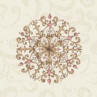 Elegant Season Snowflake III Pink Fine Art Print