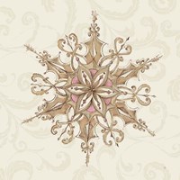 Elegant Season Snowflake I Pink Fine Art Print