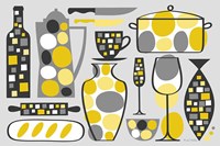 Modern Kitchen V Yellow Fine Art Print