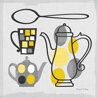 Modern Kitchen Square IV Yellow Fine Art Print
