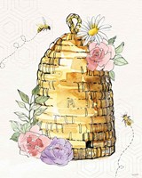 Honeybee Blossoms VI Framed Print