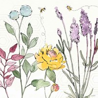Honeybee Blossoms II Fine Art Print