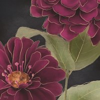 Burgundy Floral 2 Fine Art Print