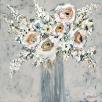 Blooms in Blue Vase Fine Art Print