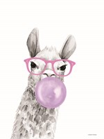 Bubble Gum Alpaca Fine Art Print