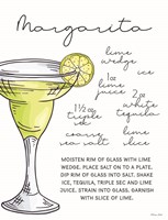 Margarita Recipe Fine Art Print