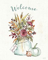 Festive Foliage III Welcome Fine Art Print