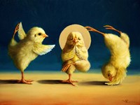 Yoga Chicks Three Fine Art Print