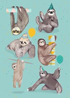 Party With Sloths Fine Art Print