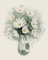 Daisy Bouquet Sketch I Framed Print