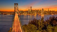 Bay Bridge and Evening Commute Fine Art Print