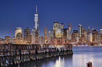 Manhattan Skyline at night Fine Art Print