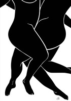 Lovers Black Fine Art Print