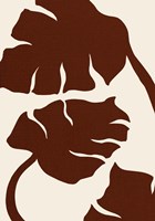 Monstera Canvas Brown Fine Art Print