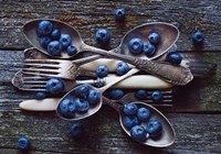 Spoons & Blueberry Framed Print