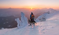 Snowboarder and his Dog Fine Art Print