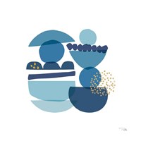 Crowded Forms blue III Fine Art Print