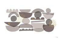 Crowded Forms grey I Fine Art Print