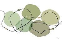 Sinuous Trajectory green I Fine Art Print