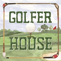 Golf Days IV-Golfer House Fine Art Print