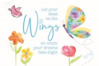 Dreams Take Flight on White III Fine Art Print