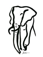 Inked Safari II-Elephant Fine Art Print