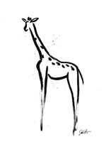 Inked Safari IV-Giraffe 2 Framed Print