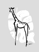 Inked Safari Leaves IV-Giraffe 2 Fine Art Print