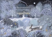 Moonlit Garden and Hare Fine Art Print