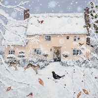 Rose Cottage in Winter Fine Art Print