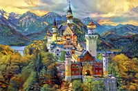 Baviera Fussen Germany Neuschwanstein castle Fine Art Print
