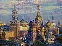 Moscow Russia domes and peaks Fine Art Print