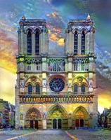 Paris France Notre Dame Cathedral Fine Art Print