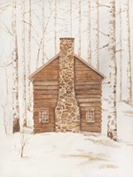 Wintery Cabin Fine Art Print
