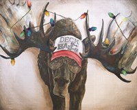 Deck the Halls Moose Fine Art Print