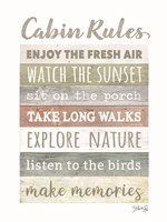 Cabin Rules Fine Art Print