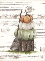 Raking Leaves Fine Art Print