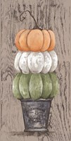 Triple Pumpkin in Stamped Pot Fine Art Print