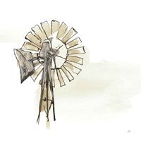 Windmill II Neutral Fine Art Print