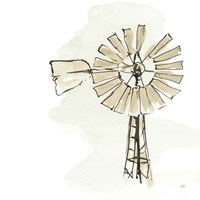 Windmill I Neutral Fine Art Print