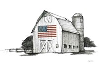 Patriotic Barn Fine Art Print