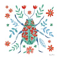 Folk Beetle II Fine Art Print