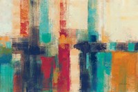 Bright Aqua Horizon Crop Fine Art Print