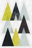 Mod Triangles IV Yellow Black Fine Art Print