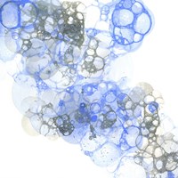 Bubble Square Blue & Grey II Fine Art Print