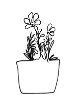 Hand Sketch Flowerpot I Framed Print