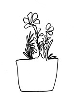 Hand Sketch Flowerpot I Fine Art Print