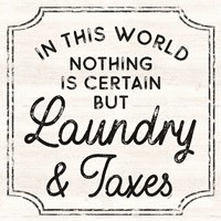 Laundry Art III-Laundry & Taxes Fine Art Print