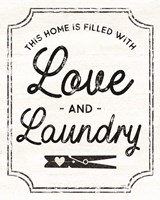Laundry Art portrait II-Love & Laundry Framed Print