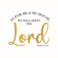 Religious Art IV-Serve the Lord Fine Art Print